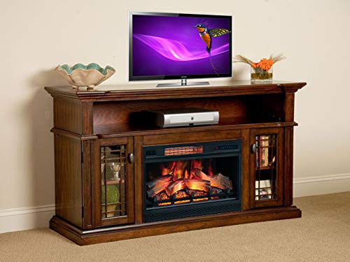 ChimneyFree Wallace Infrared Electric Fireplace Entertainment Center in Empire Cherry - 26MM1264-EPC