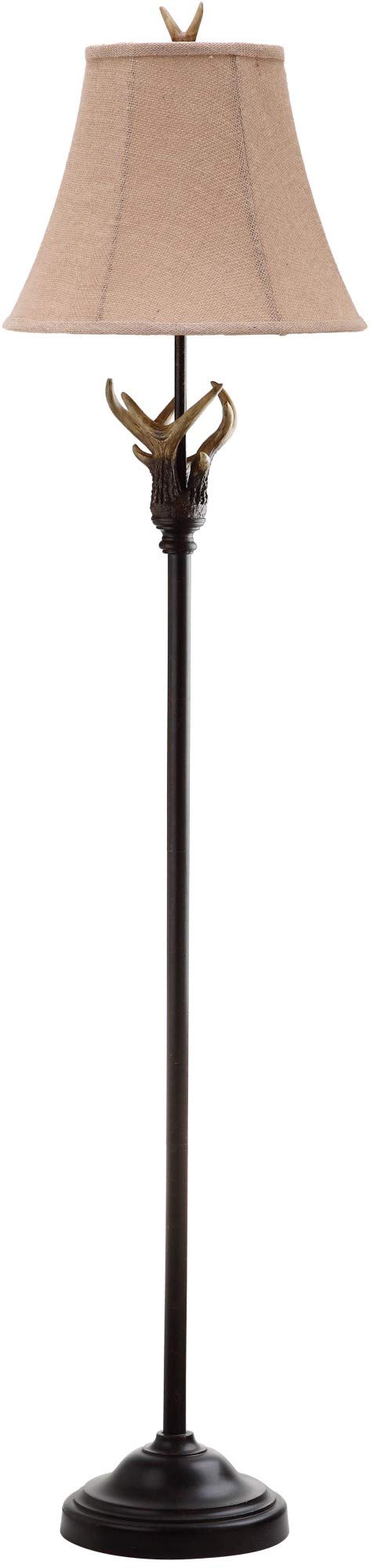 SAFAVIEH Lighting Collection Sundance Rustic Farmhouse Antler Brown 62-inch Standing Living Room Bedroom Home Office Floor Lamp (LED Bulb Included)