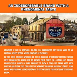 IRN-BRU From AG Barr The Original and Best Sparkling Flavored Soft Drink | A Scottish Favorite | 16.9 Fluid Ounce (Pack of 12)