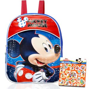disney mickey mouse backpack preschool toddler - 11" mini mickey mouse backpack (disney preschool supplies bundle)