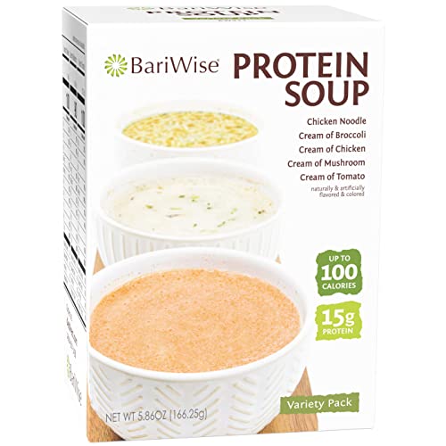 BariWise Protein Soup Mix, Variety Pack, 15g Protein, Low Carb (7ct)