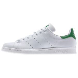 adidas originals men's stan smith sneaker, white/white/green, 19