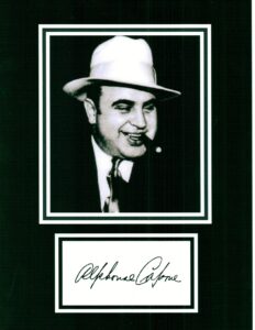 kirkland signature al capone, notorious chicago gangster 8 x 10 photo autograph on glossy photo paper
