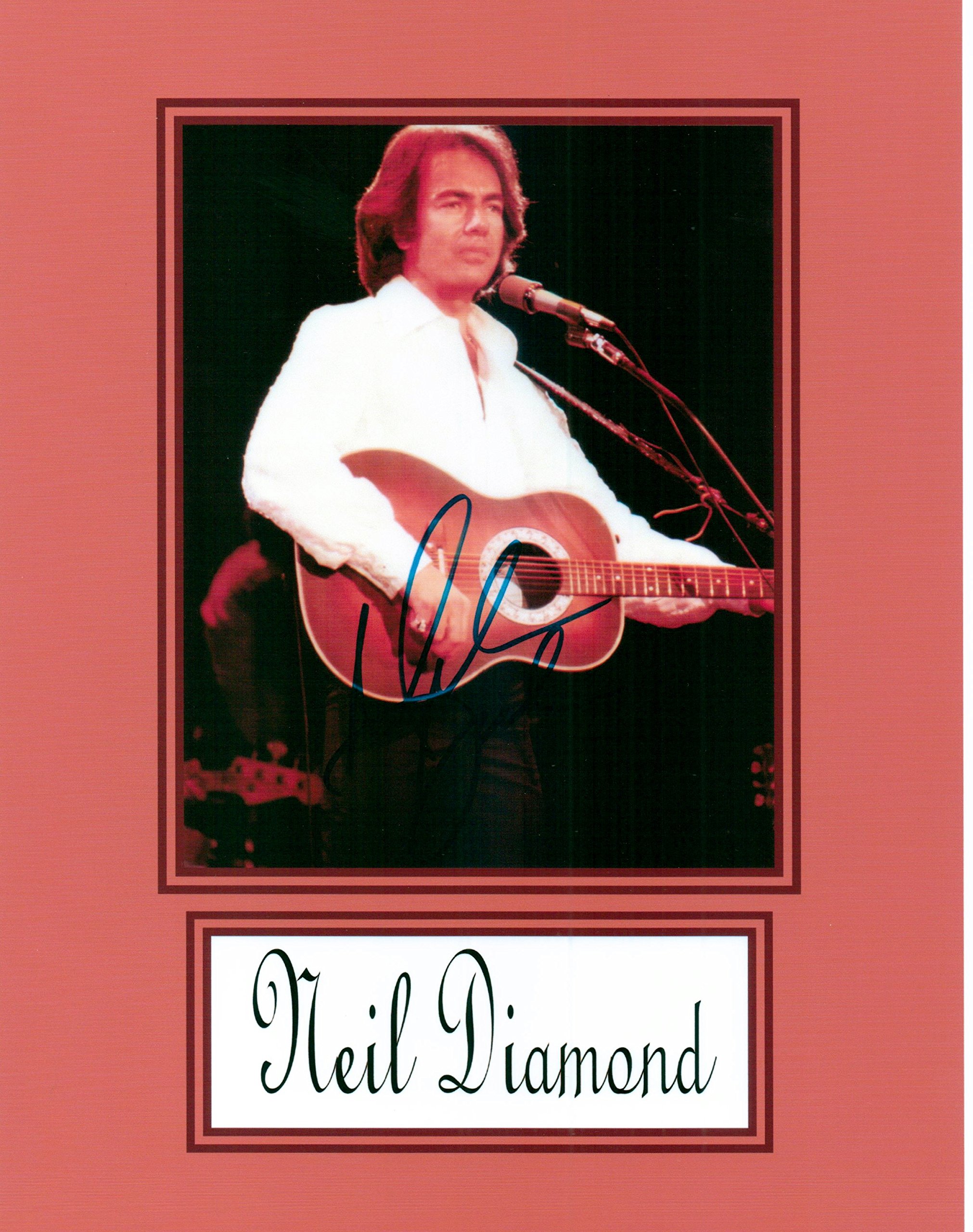 Kirkland Neil Diamond 8 X 10 Autograph Photo on Glossy Photo Paper