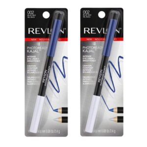 pack of 2 revlon photoready kajal intense eyeliner + brightener, 002 blue nile