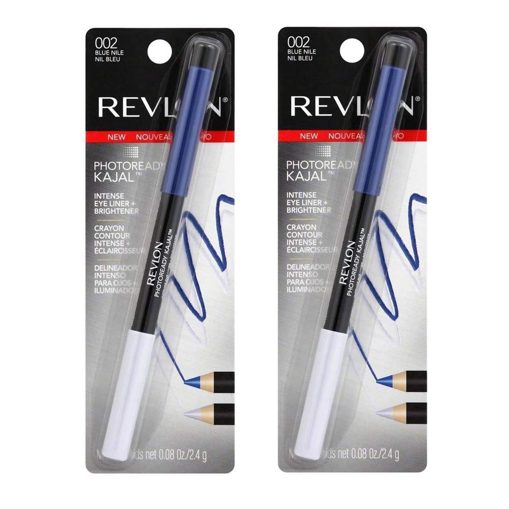 Pack of 2 Revlon Photoready Kajal Intense Eyeliner + Brightener, 002 Blue Nile