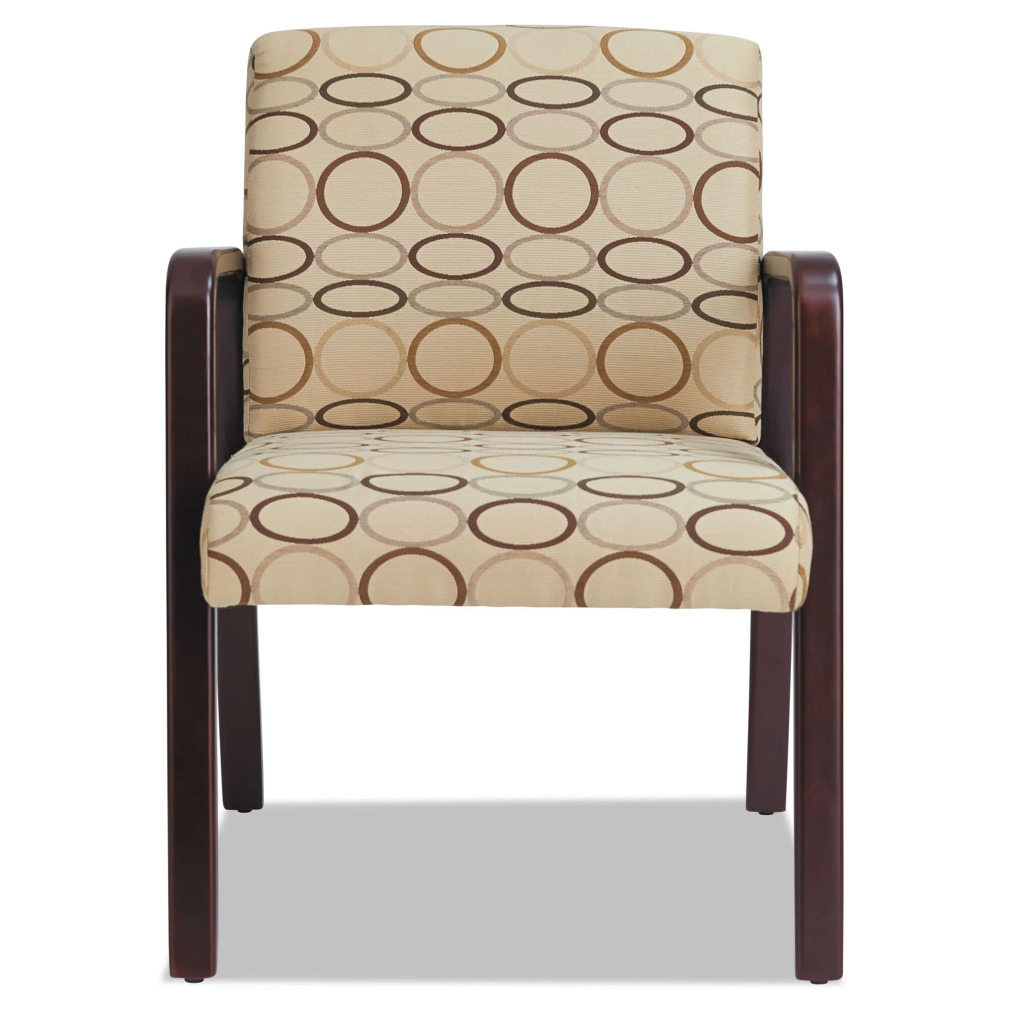 Alera ALERL4351M 24.21 in. x 24.8 in. x 32.67 in. Reception Lounge WL Series Guest Chair - Tan/Mahogany