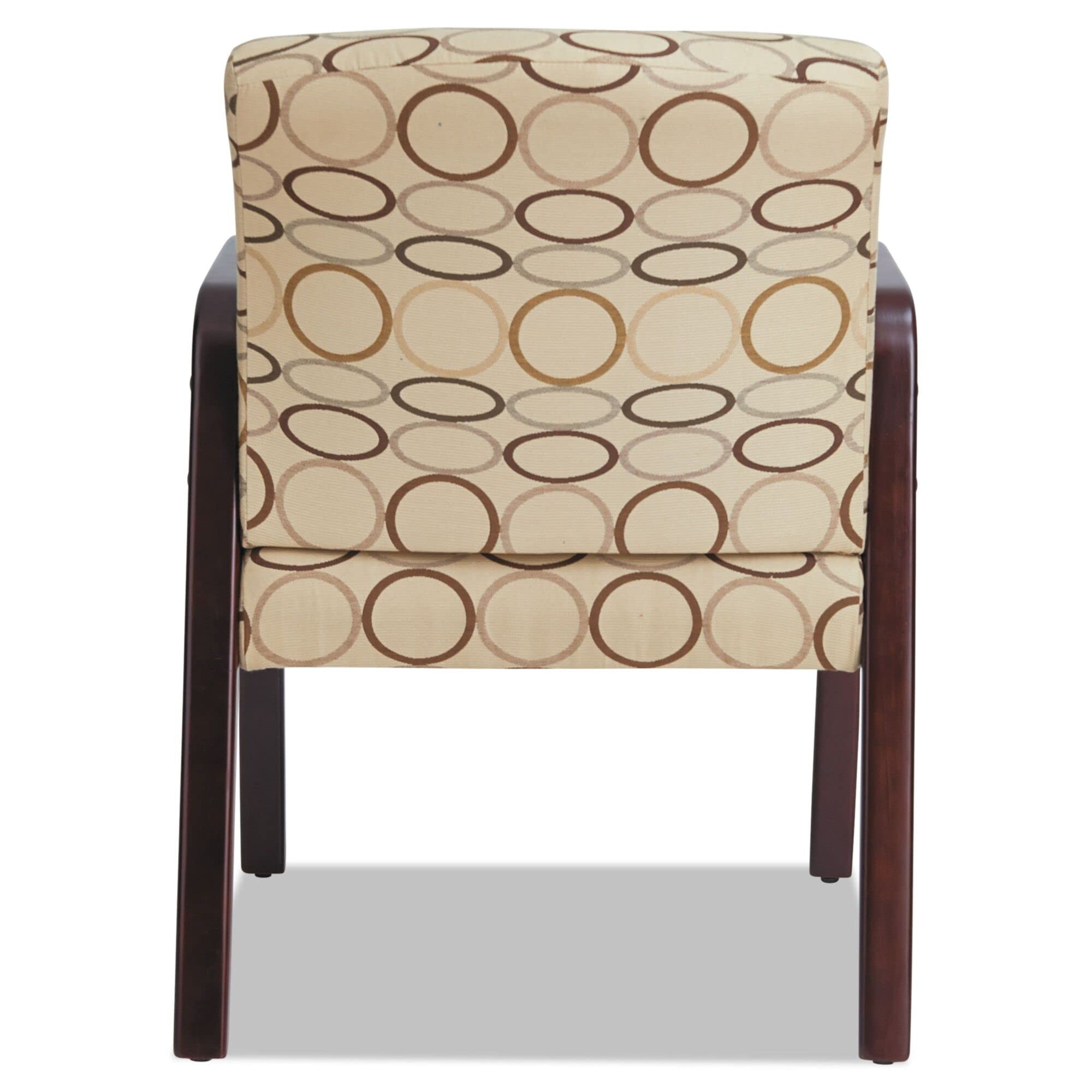 Alera ALERL4351M 24.21 in. x 24.8 in. x 32.67 in. Reception Lounge WL Series Guest Chair - Tan/Mahogany