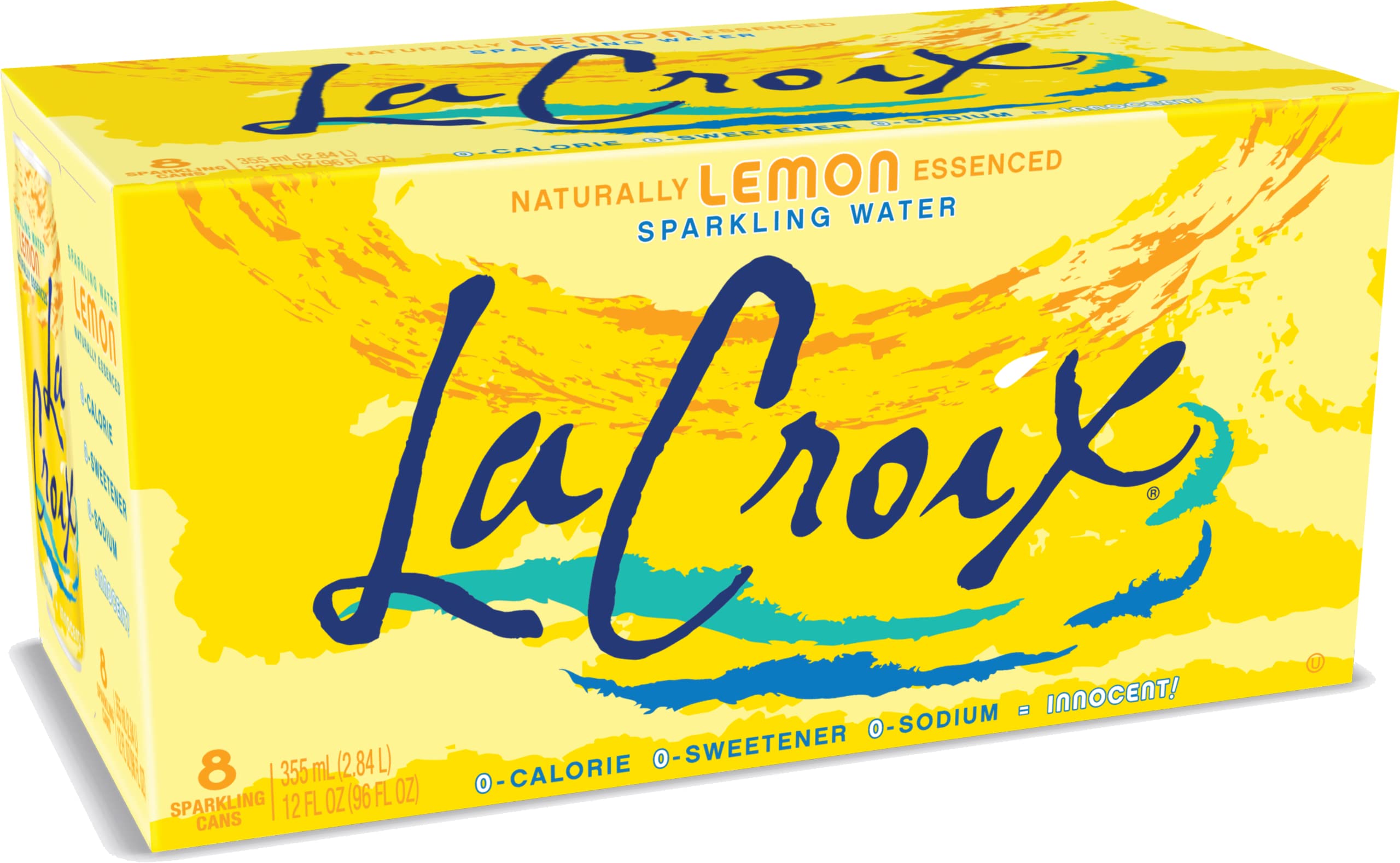 LaCroix Sparkling Water, Lemon 8pk, 12 Fl Oz (pack of 8)