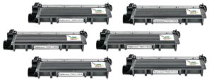 toner refill store™ new brother tn660 (tn630) 6 pack high yield black replacement toner cartridge compatible with the brother dcp-l2520dw, dcp-l2540dw, hl-l2300d, hl-l2320d, hl-l2340dw, hl-l2360dw, hl-l2380dw, mfc-l2700dw, mdc-l2720dw, mfc-l2740dw printer