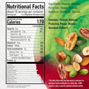 PLANTERS NUT-rition Heart Healthy Nut Mix, Snack Mix, 18.25 Oz