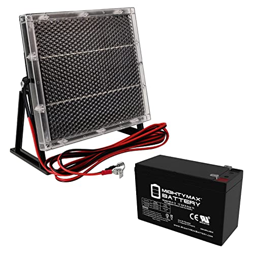 Mighty Max Battery 12V 9AH Replaces Haijiu 6-DFM-7 + 12V Solar Panel Charger