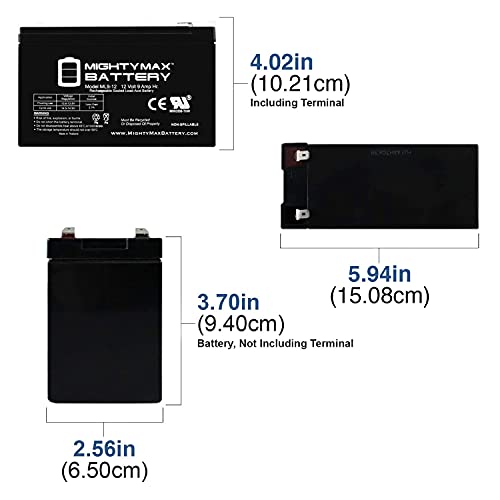 Mighty Max Battery 12V 9AH Replaces Haijiu 6-DFM-7 + 12V Solar Panel Charger