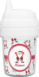 personalized santa clause making snow angels baby sippy cup