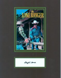 kirkland the lone ranger, clayton moore, classic tv 8 x 10 photo autograph on glossy photo paper