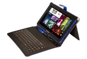 visual land prestige elite 10" quad core tablet with kitkat 4.4, google play and keyboard bundle (blue)