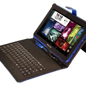 Visual Land Prestige Elite 10" Quad Core Tablet with KitKat 4.4, Google Play and Keyboard Bundle (Blue)