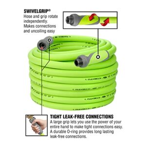 Flexzilla Garden Hose with SwivelGrip, 5/8 in. x 100 ft., Heavy Duty, Lightweight, Drinking Water Safe, ZillaGreen - HFZG5100YWS-E