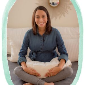 The Nesting Pillow- Organic Nursing Pillow with Washable Slipcover (Paloma)