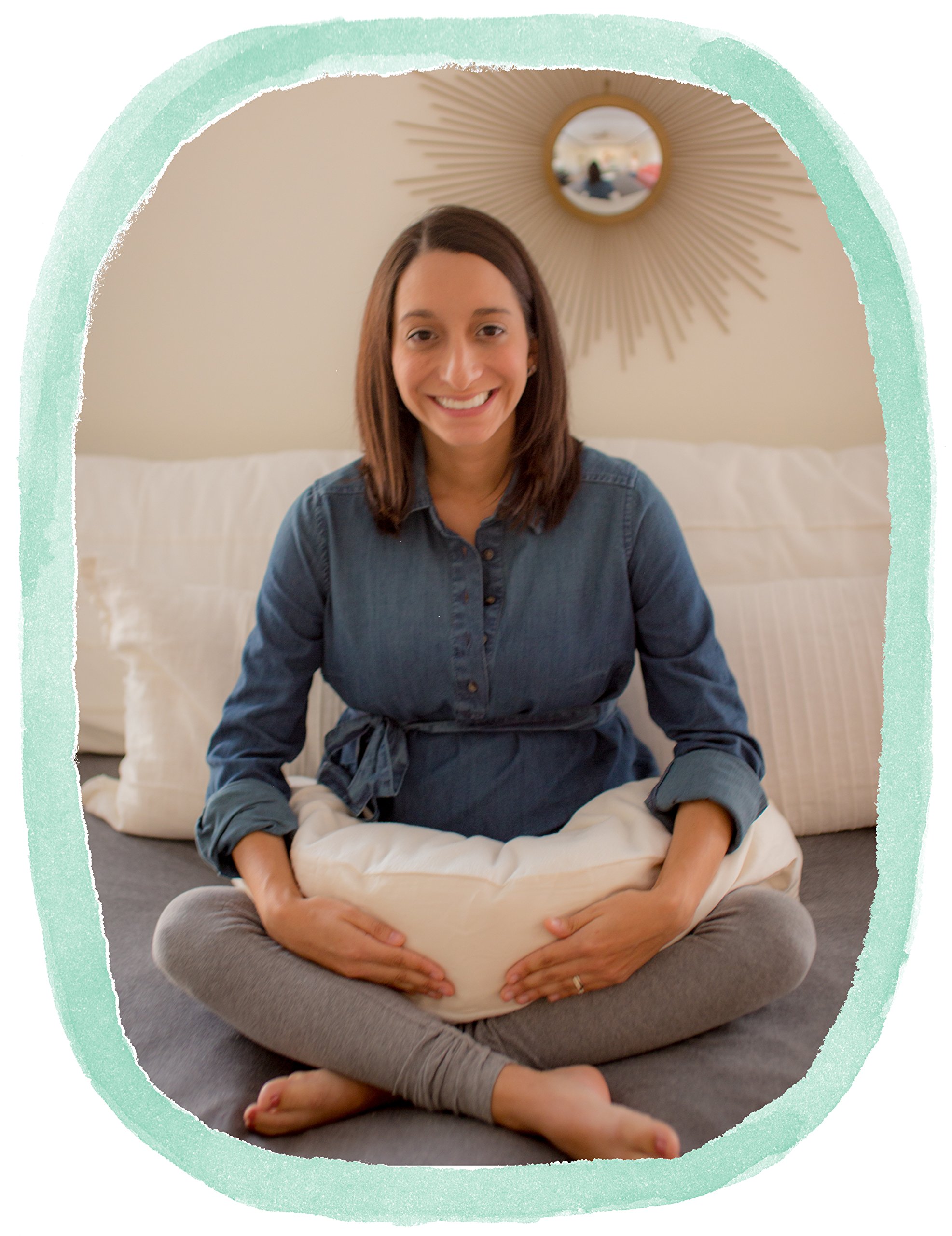 The Nesting Pillow- Organic Nursing Pillow with Washable Slipcover (Paloma)