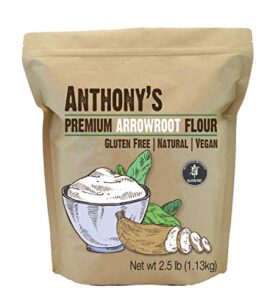 anthony's premium arrowroot flour powder, 2.5 lb, gluten free, non gmo, cornstarch alternative