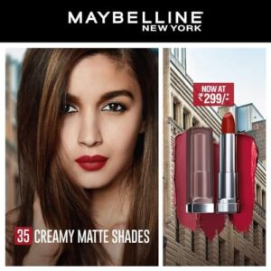 Maybelline Color Sensational Lipstick, Lip Makeup, Matte Finish, Hydrating Lipstick, Nude, Pink, Red, Plum Lip Color, Lust for Blush, 1 Count