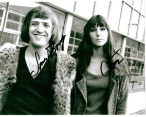 kirkland signature sonny and cher, 8 x 10 photo display autograph on glossy photo paper