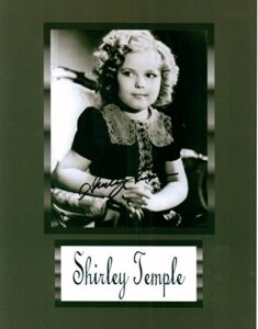 kirkland shirley temple 8 x 10 photo display autograph on glossy photo paper