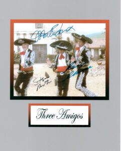 kirkland signature classic movie, three amigos, 8 x 10 photo display autograph on glossy photo paper
