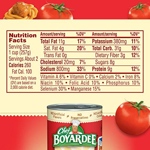 Chef Boyardee Spaghetti and Meatballs, 14.5 Oz Cans, Pack of 4