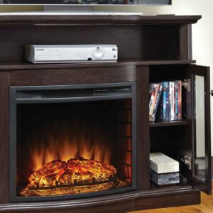 Pleasant Hearth 248-44-34M Elliot Media Electric Fireplace, Black