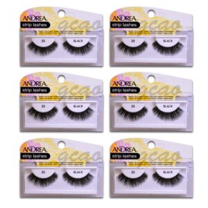 andrea strip lashes, black [33] 1 pair (pack of 6)