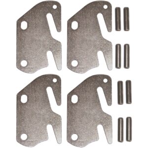 belle and the yank bed rail hook plates - double hook fits 2" on center bracket or bed post - heavy 13 ga.steel hooks - made in usa (4, 1-1/4")