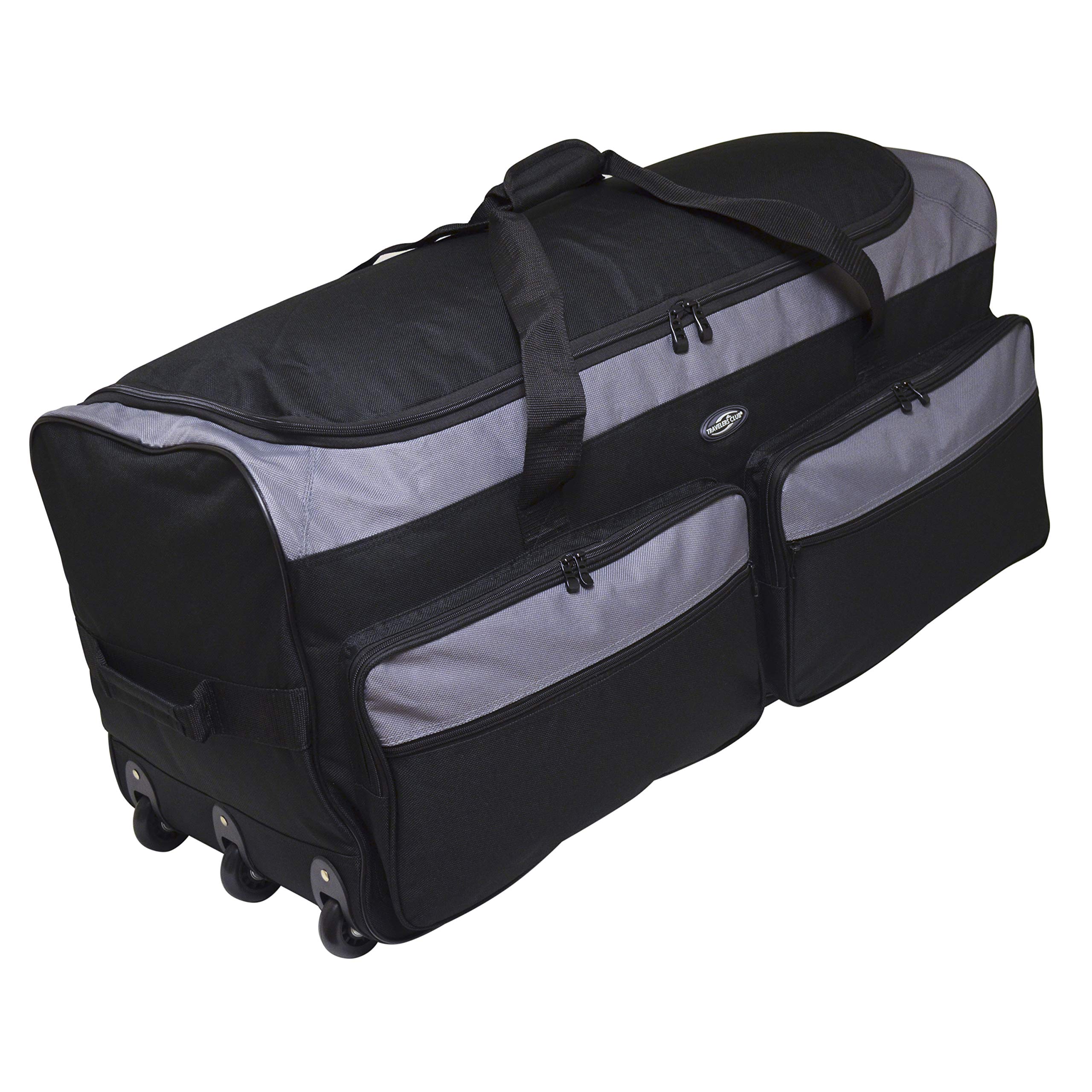 Travelers Club 36" Asgard 3-Wheel Rolling Duffel Bag, Black