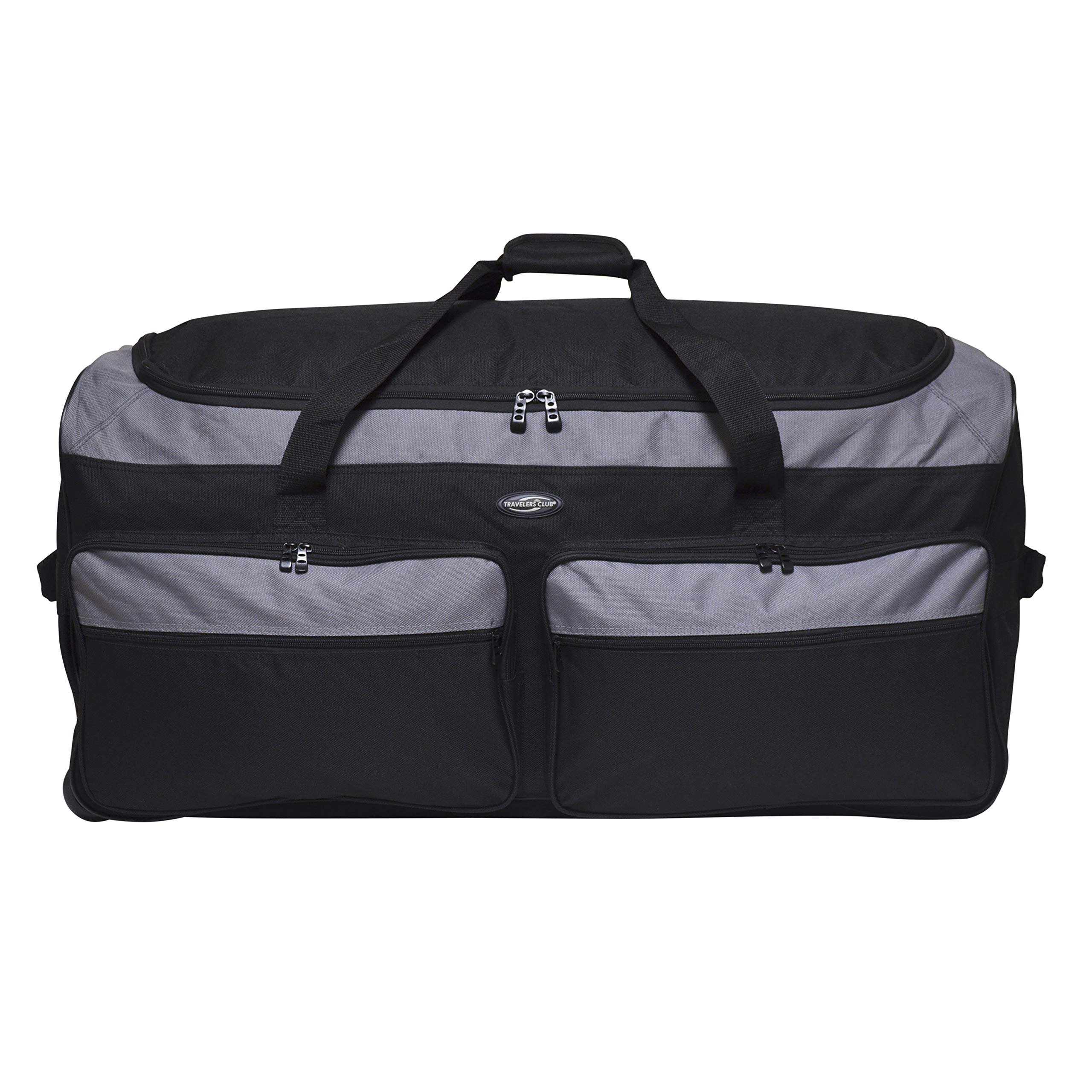 Travelers Club 36" Asgard 3-Wheel Rolling Duffel Bag, Black