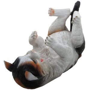 Drinking Calico Kitty Cat Wine Bottle Holder Sculpture for Decorative Tabletop Wine Stands and Racks or Pet Statues and Kitten Figurines As Christmas Gifts for Cat Owners