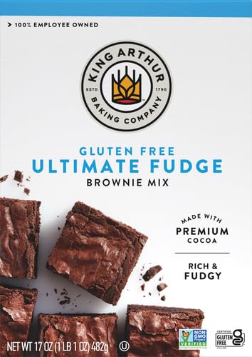 King Arthur, Gluten Free Fudge Brownie Mix, Certified Gluten-Free, Non-GMO Project Verified, Certified Kosher, 17 Ounces