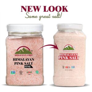 Himalayan Chef Himalayan Pink Salt Fine Grain, Plastic Jar-5 lbs