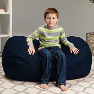 Chill Sack Kid's Memory Foam Bean Bag Lounger, Navy