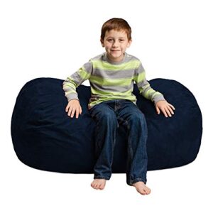 Chill Sack Kid's Memory Foam Bean Bag Lounger, Navy