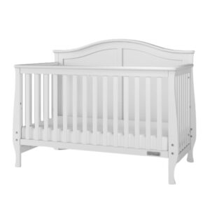 child craft camden 4-in-1 convertible crib, baby crib converts to day bed, toddler bed and full size bed, 3 adjustable mattress positions, non-toxic, baby safe finish (matte white)