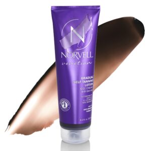 norvell venetian sunless self tanner gradual color extender moisturizing lotion, 8.5 fl.oz - self tanning cream with violet and brown tone, instant bronzers fake tan
