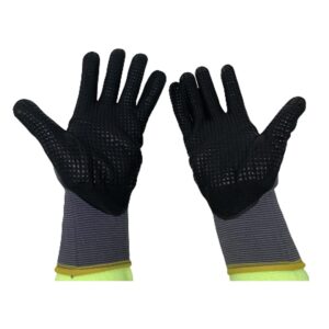 ATG 3 Pack MaxiFlex Endurance 34-844 Seamless Knit Nylon Work Glove with Nitrile Coated Grip on Palm & Fingers, Sizes Small to X-Large (Extra Large), Gray, Model Number: 34-844 - XLARGE - 3/PACK