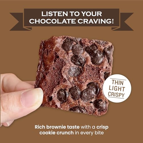 Sheila G's Brownie Brittle – Original Chocolate Chip Thin and Crispy Sweet Snacks (Pack of 6, 5 oz), Rich Gourmet Brownie Bites Dessert