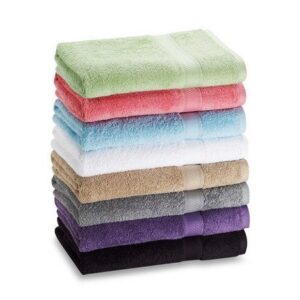 ruthie's textile 7-pack: 27" x 52" 100% cotton extra-absorbent bath towels - assorted colors