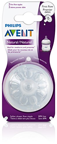 Philips AVENT Natural BPA Free First Flow Nipple (Pack of 2)