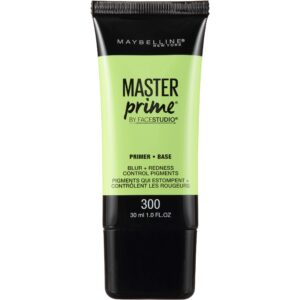maybelline face studio master prime face primer makeup base, blur + redness control, 1 count