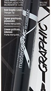 Maybelline New York Eye Studio Master Graphic Liquid Eyeliner, Striking Black, 0.084 Fluid Ounce