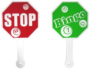 united novelty red/green bingo stop sign