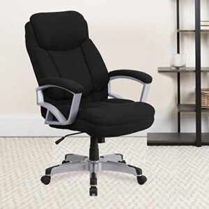 Flash Furniture HERCULES Series Big & Tall 500 lb. Rated Black Fabric Executive Swivel Ergonomic Office Chair with Arms